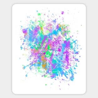 Abstract Vibrant Multicolor Brush Strokes and Splatters 11 Sticker